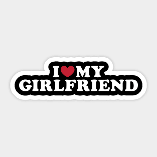 I heart my girlfriend Sticker